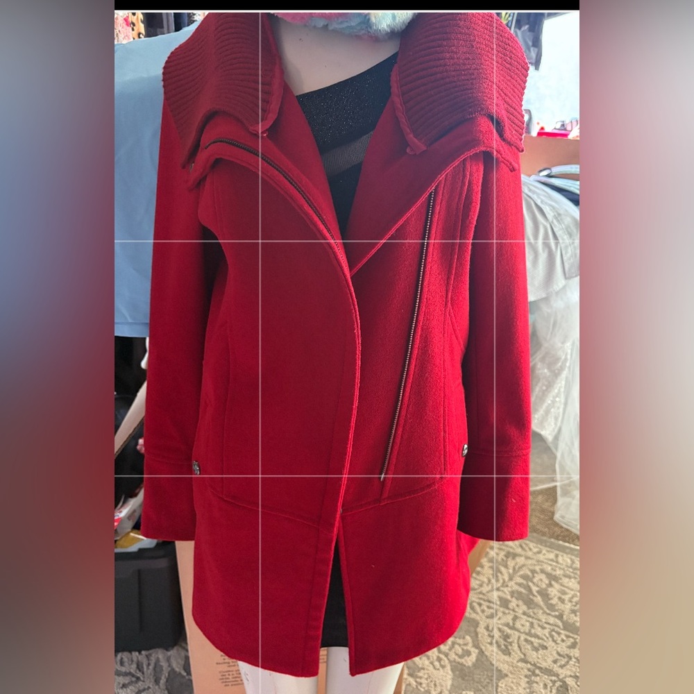 Steve Madden Women's size M. Red Trench Coat